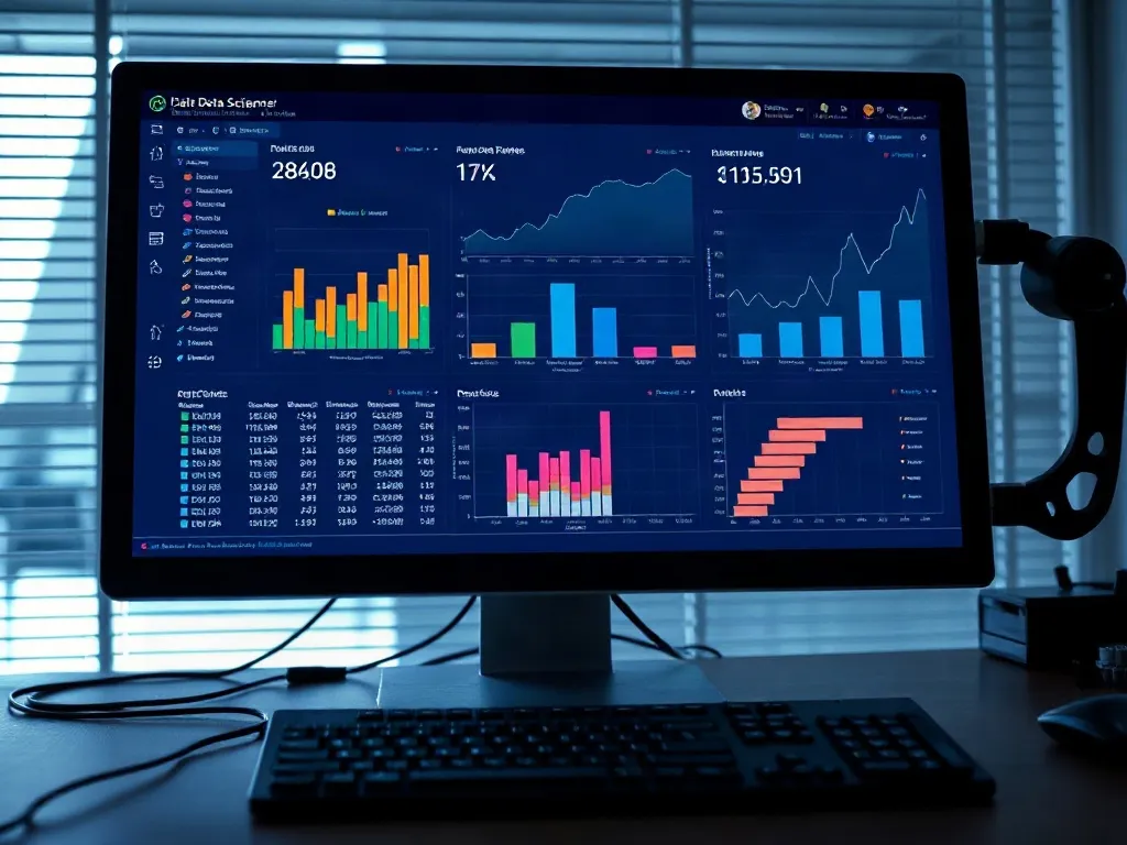 Panel de visualización de datos con varios gráficos generados con Python