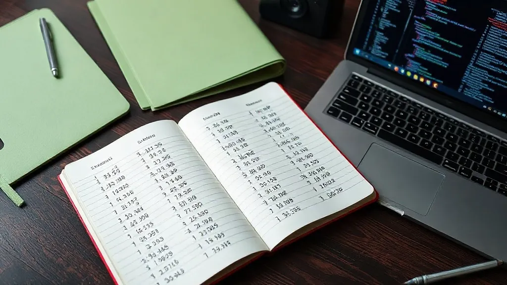 Cuaderno de registro de pruebas y gráficos de datos sobre una mesa de trabajo